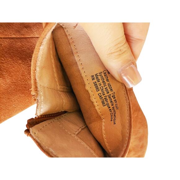 Halogen Cori Round Toe Bootie Rust Brown Suede Ankle Boot 6 Western Fall Classic - Picture 6 of 9